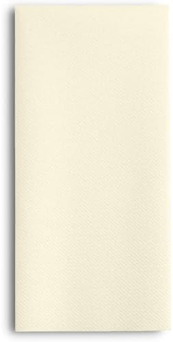Elegant Linen-Feel Napkins, Cream 125-Pack™