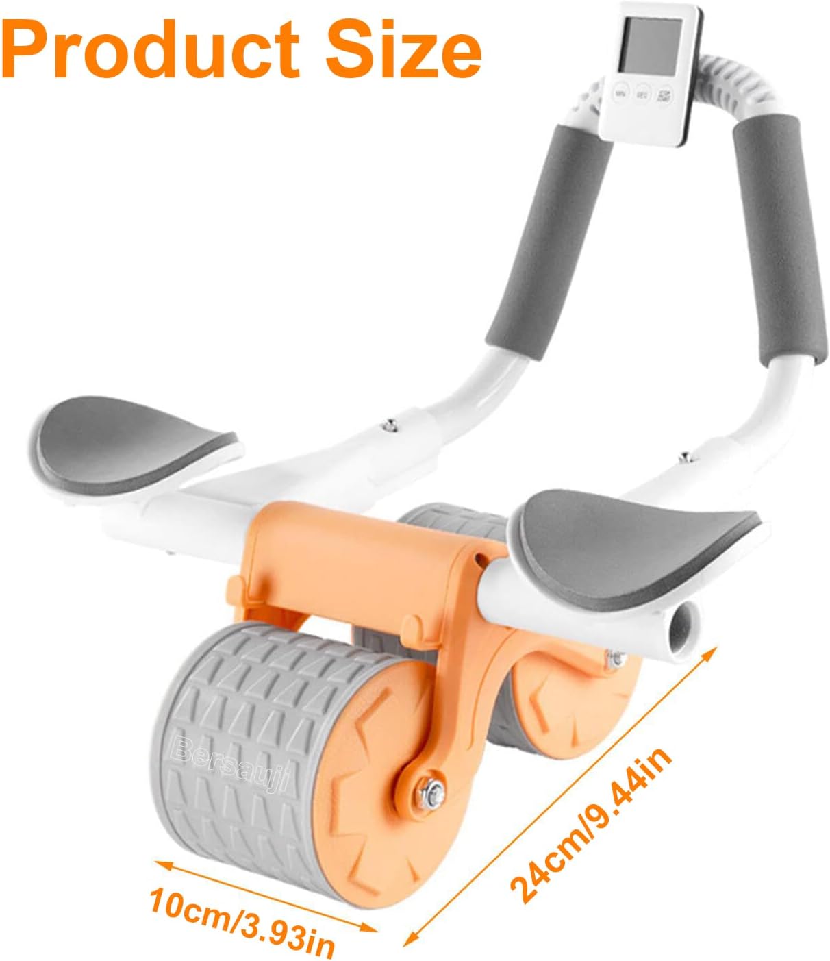 Core Sculpt Pro™Ab Roller with Knee Mat &Timer, Automatic Rebound Abdominal Wheel