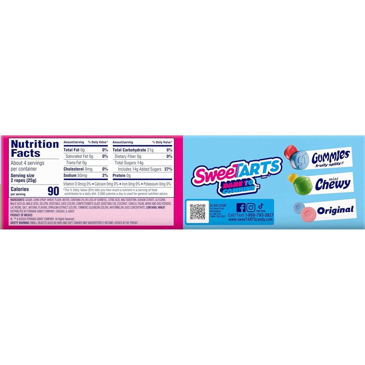 SweeTARTS Watermelon Berry Rope Candy — Pack of 12