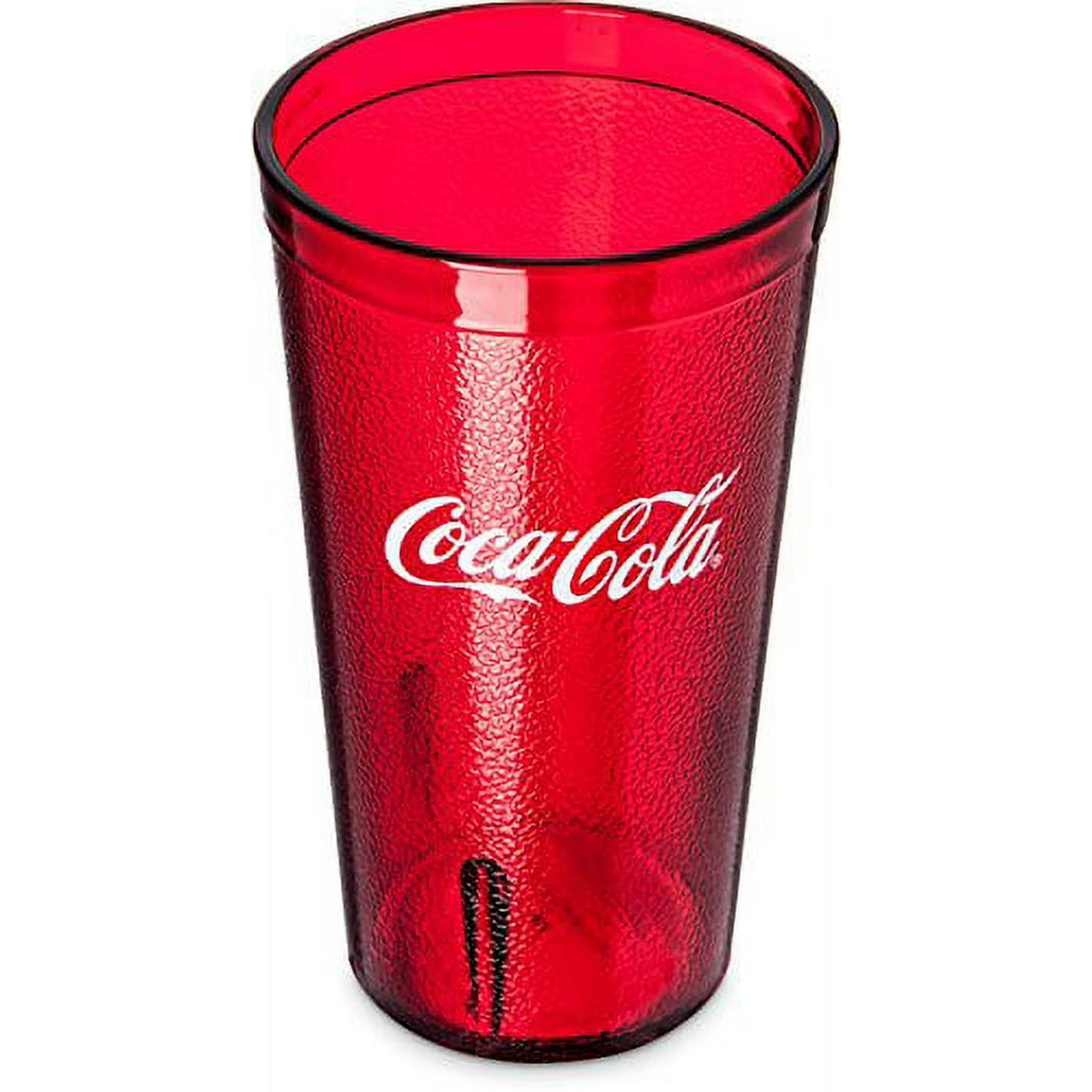 Coca Cola Logo Ruby Red Plastic Tumblers Set of 4 - 16oz