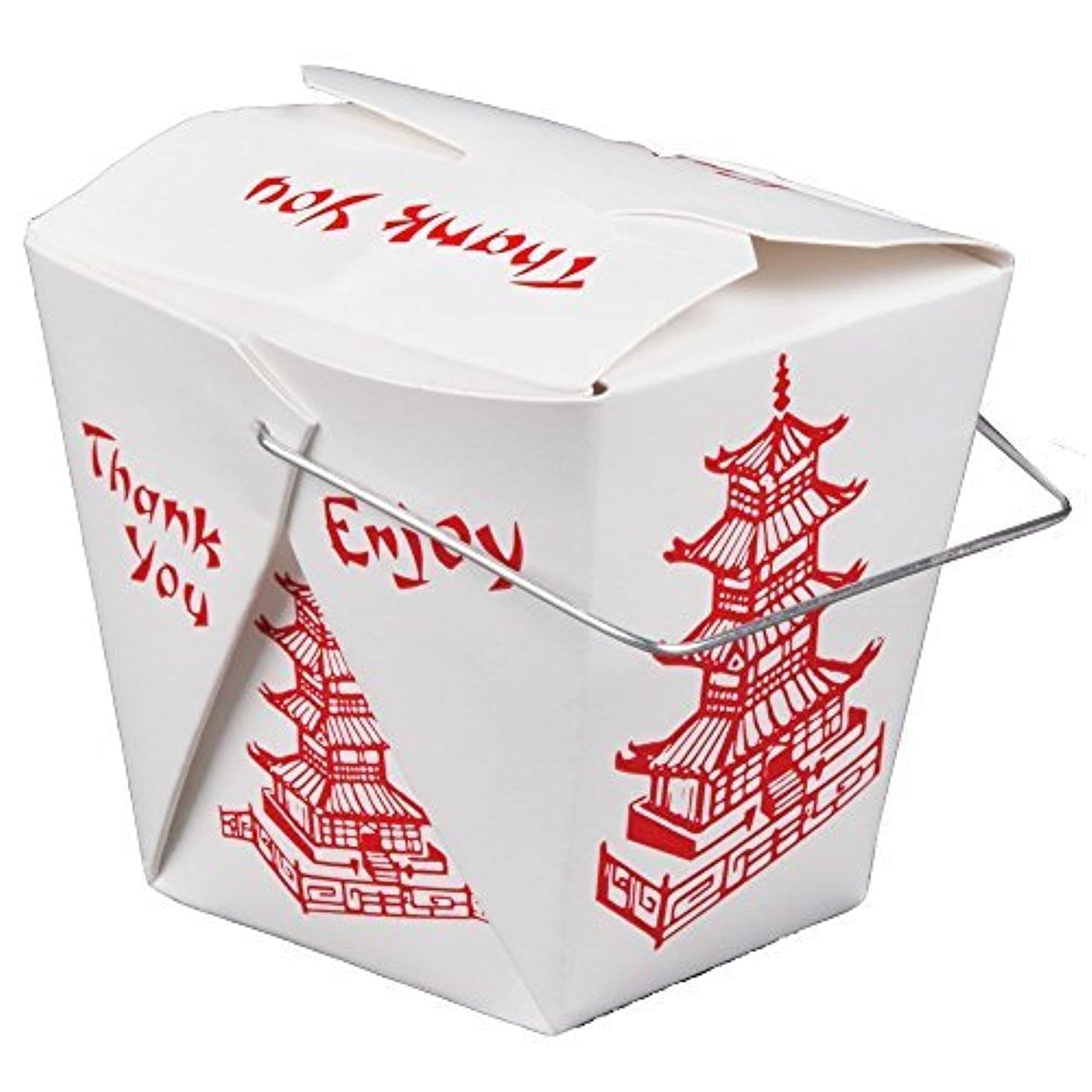 CASI HOME Chinese Take Out Boxes- 16 Oz Quart Size Disposable Paper Takeout Boxes