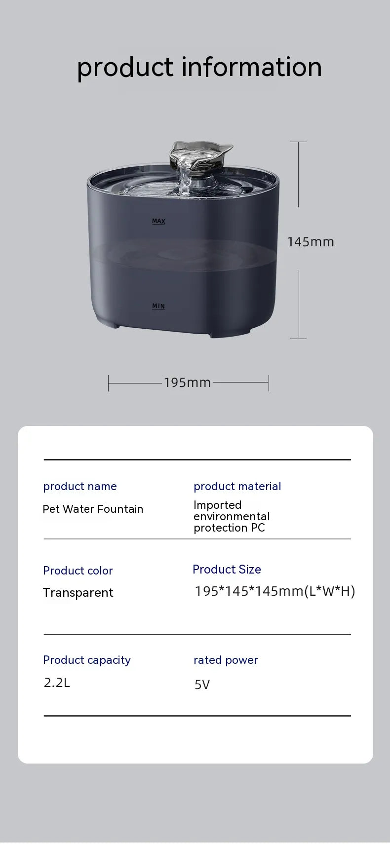 Casí Home™ Automatic Pet Water Fountain