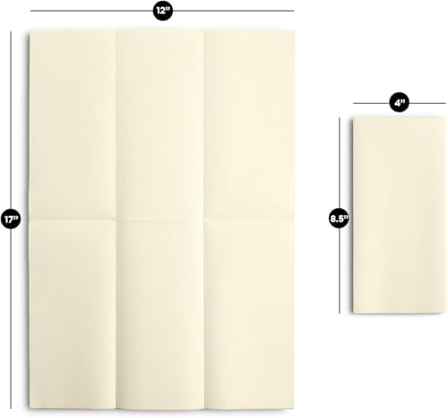 Elegant Linen-Feel Napkins, Cream 125-Pack™