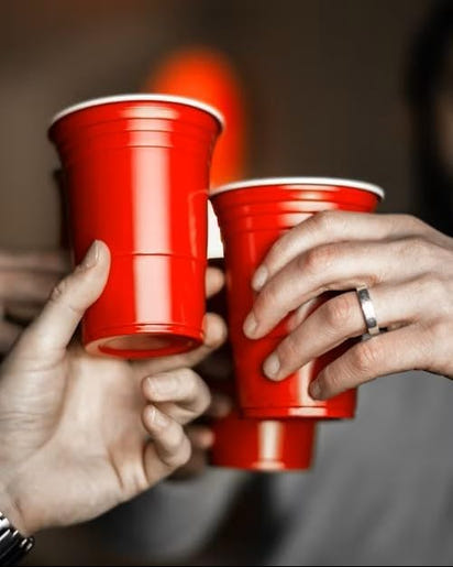 Vibrant Red 16 oz Party Cups