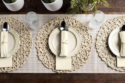 Elegant Linen-Feel Napkins, Cream 125-Pack™