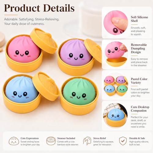 Dumpling squishy bao bun design