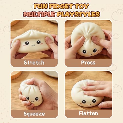 Dumpling squishy being squeezed