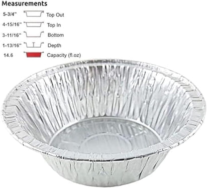 CasiHome Premium Heavy-Duty Disposable Mini Pie Tins - 5 3/4