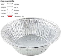 CasiHome Premium Heavy-Duty Disposable Mini Pie Tins - 5 3/4" Aluminum Pot Pie Baking Dishes - Extra Deep Round Foil Pans - Small Pie Tins for Baking, Cooking, Storage, Roasting, & Reheating