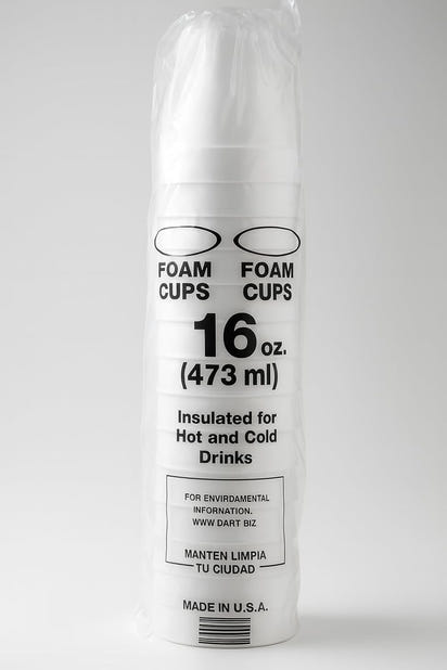 Premium Disposable Foam Drink Cups™ 25 Pack