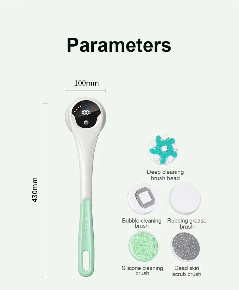 Smart Spa Body Cleansing Wand with 5 Brush Heads