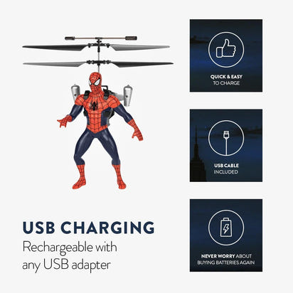 Marvel Spider-Man IR RC Flying Figure with LED Lights