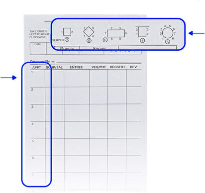 Waitress Notepads — 10 Pads, 100 Sheets Each