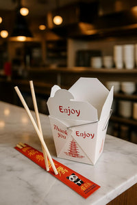 Elegant Takeout Food Container Set™ 25 Count Boxes & Chopsticks