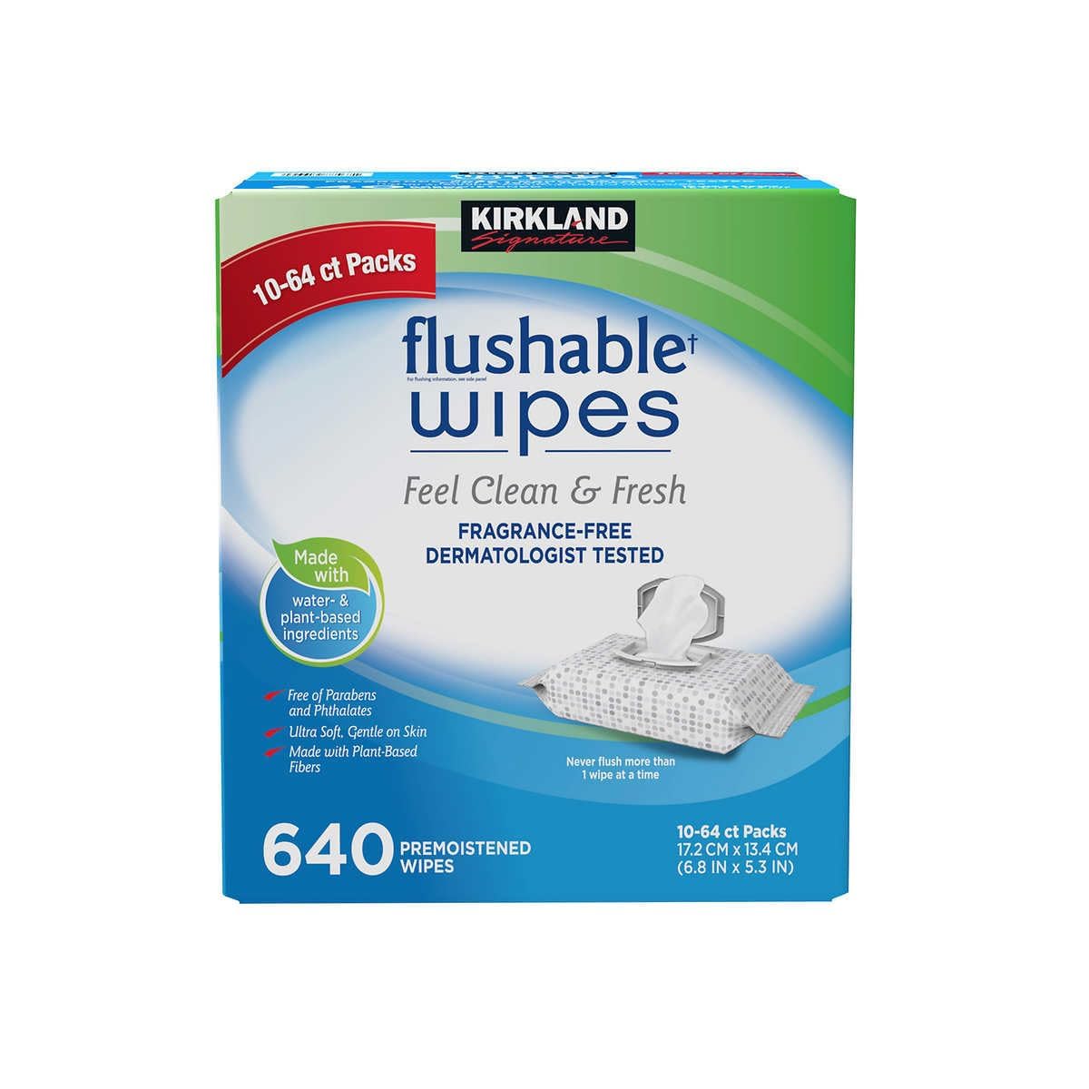 Kirkland Signature flushable wipes 640-count