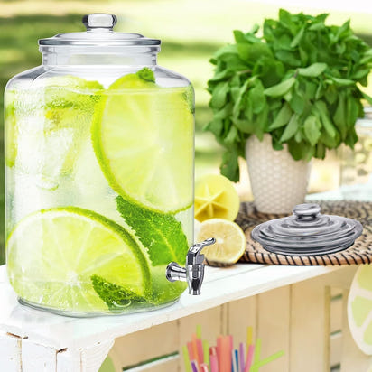 Elegant Glass Beverage Dispenser Lid™