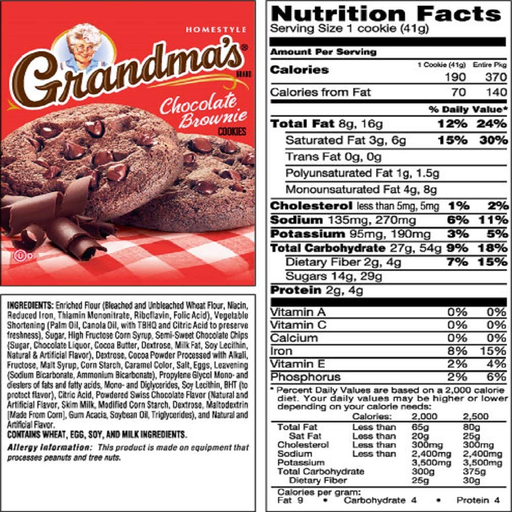 Grandma's Rich Chocolate Brownie Cookies (4 pack)8 cookies total