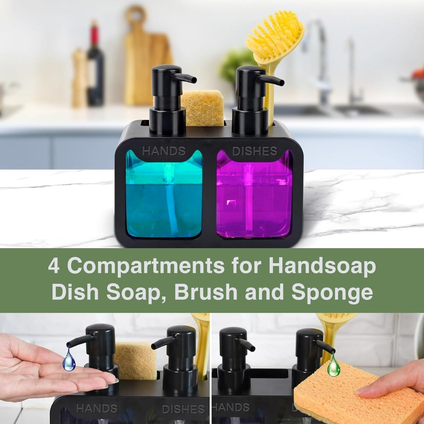 Elegant 4-in-1 Soap Dispenser Set™