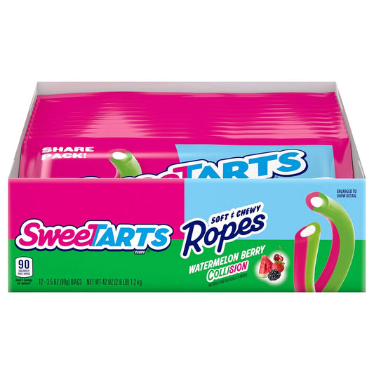 SweeTARTS Watermelon Berry Rope Candy — Pack of 12