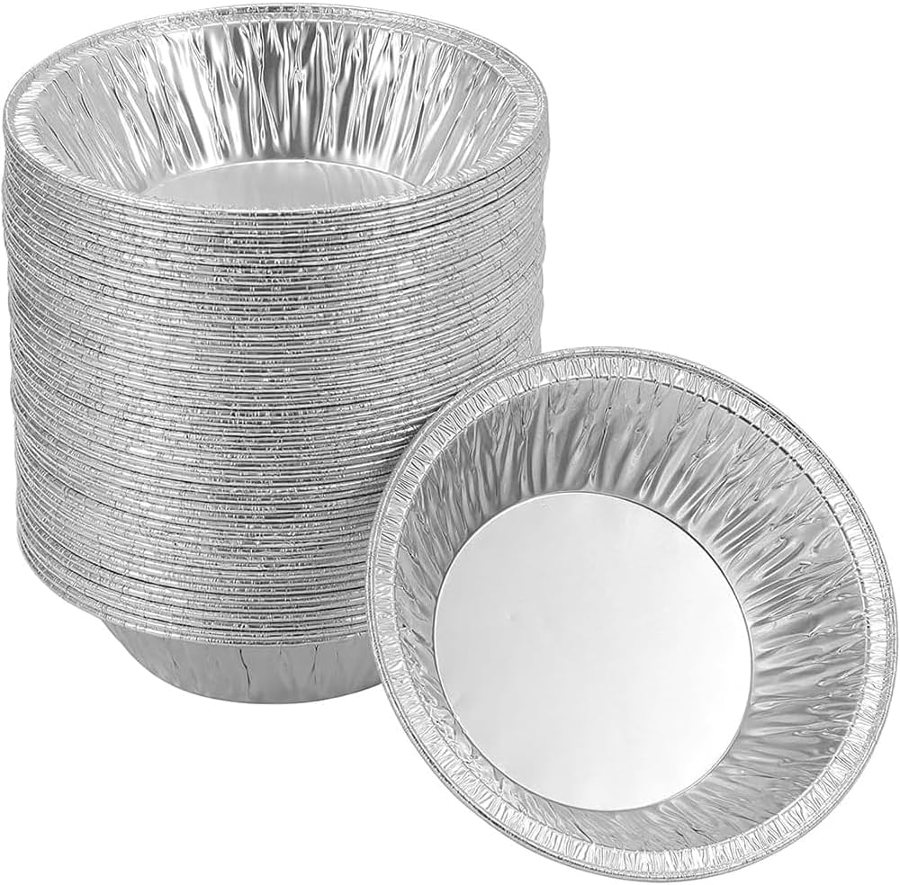 CasiHome Premium Heavy-Duty Disposable Mini Pie Tins - 5 3/4" Aluminum Pot Pie Baking Dishes - Extra Deep Round Foil Pans - Small Pie Tins for Baking, Cooking, Storage, Roasting, & Reheating