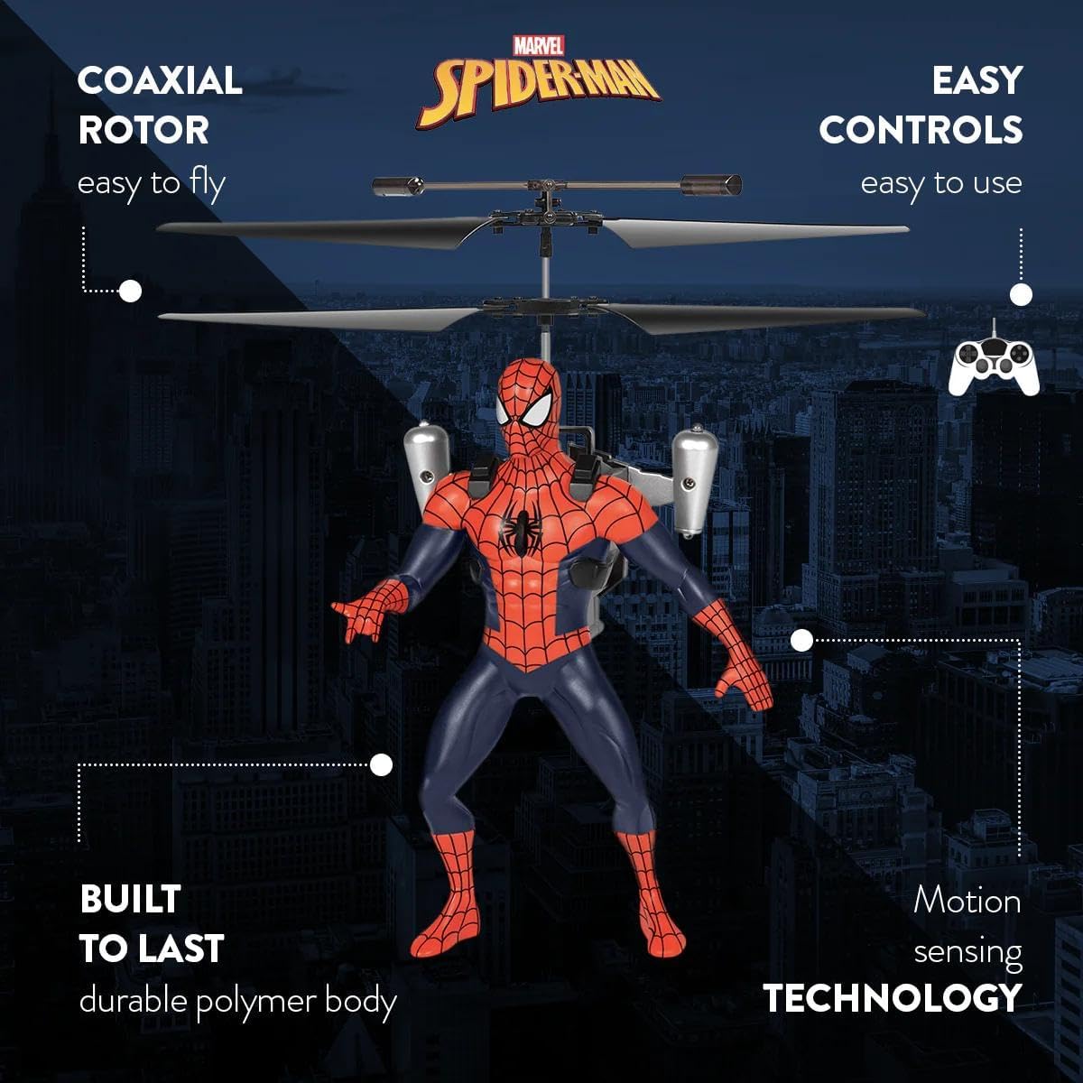 Marvel Spider-Man IR RC Flying Figure with LED Lights