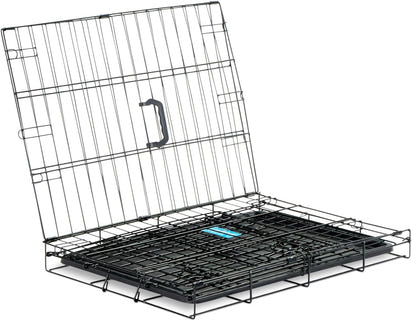 Safe Haven Foldable Single Door Metal Dog Crate, Small, 24.0