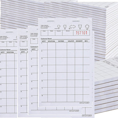 Waitress Notepads — 10 Pads, 100 Sheets Each