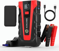 6000A Portable Car Battery Jump Starter — 12V with USB Power Bank
