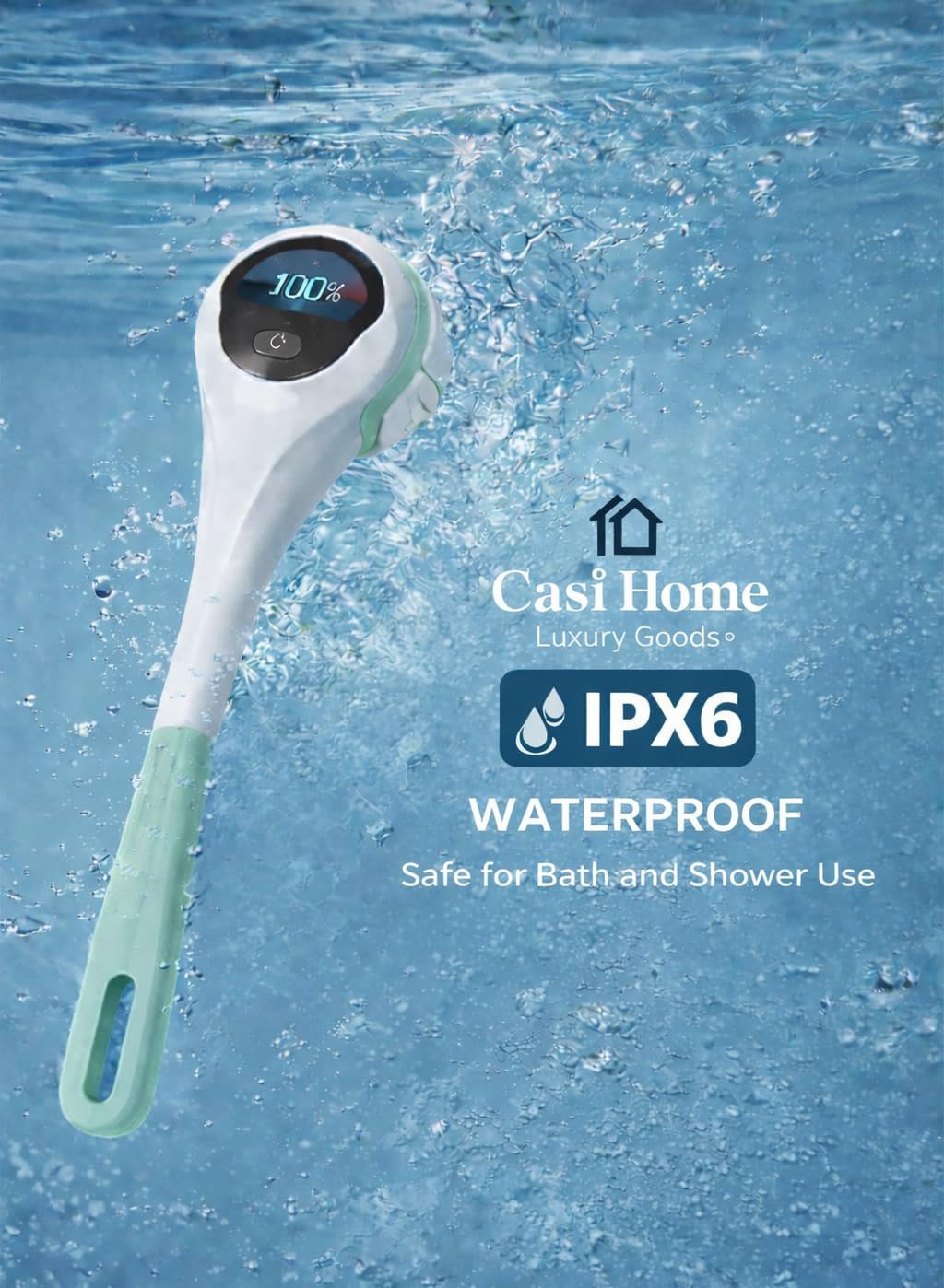 Smart Spa Body Cleansing Wand with 5 Brush Heads