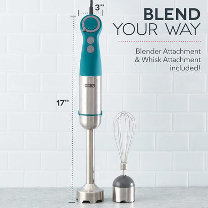 Dash Chef Series 5-Speed Immersion Hand Blender — Teal