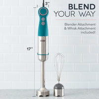 Dash Chef Series 5-Speed Immersion Hand Blender — Teal
