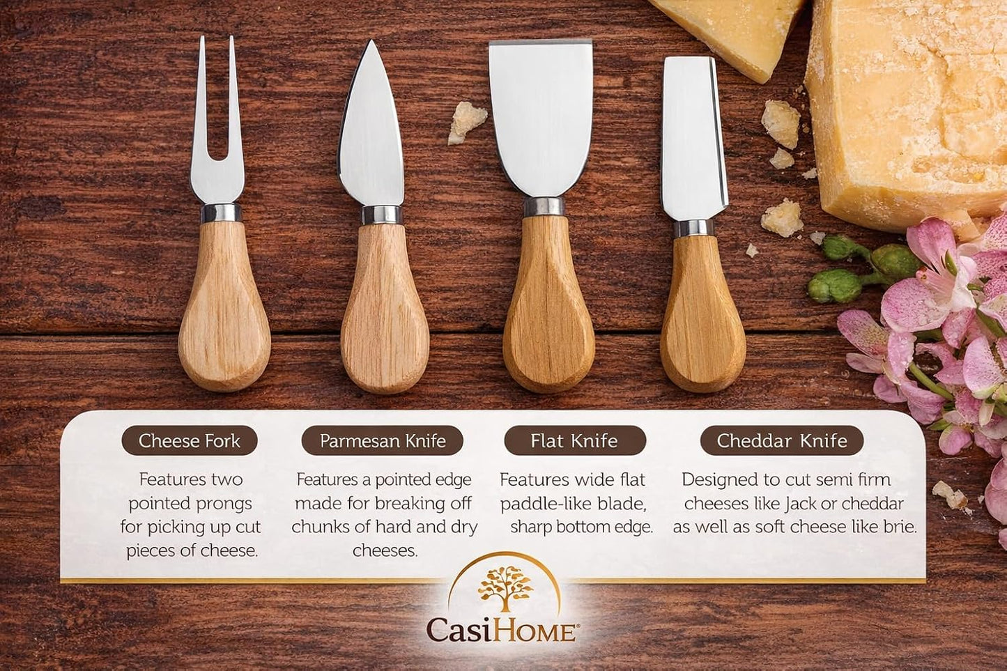 Elegant Bamboo Charcuterie Board & Knife Gift Set