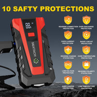 6000A Portable Car Battery Jump Starter — 12V with USB Power Bank