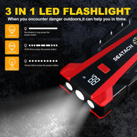 6000A Portable Car Battery Jump Starter — 12V with USB Power Bank