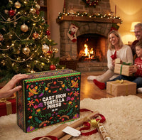 8-Inch Cast Iron Tortilla Press with 100 Parchment Papers