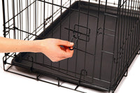 Safe Haven Foldable Single Door Metal Dog Crate, Small, 24.0"L x 18.0"W x 19.0"