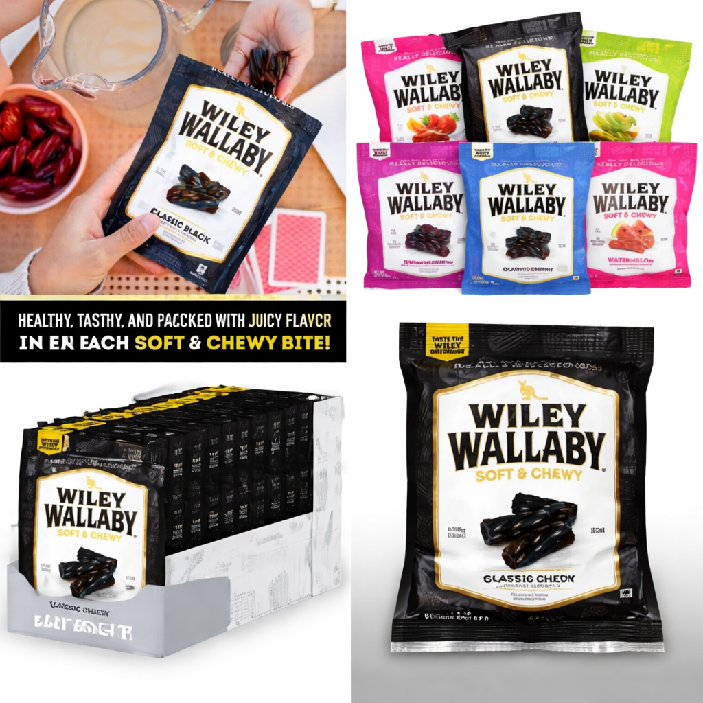 Classic Wiley Wallaby Black Licorice Delight™4 Oz
