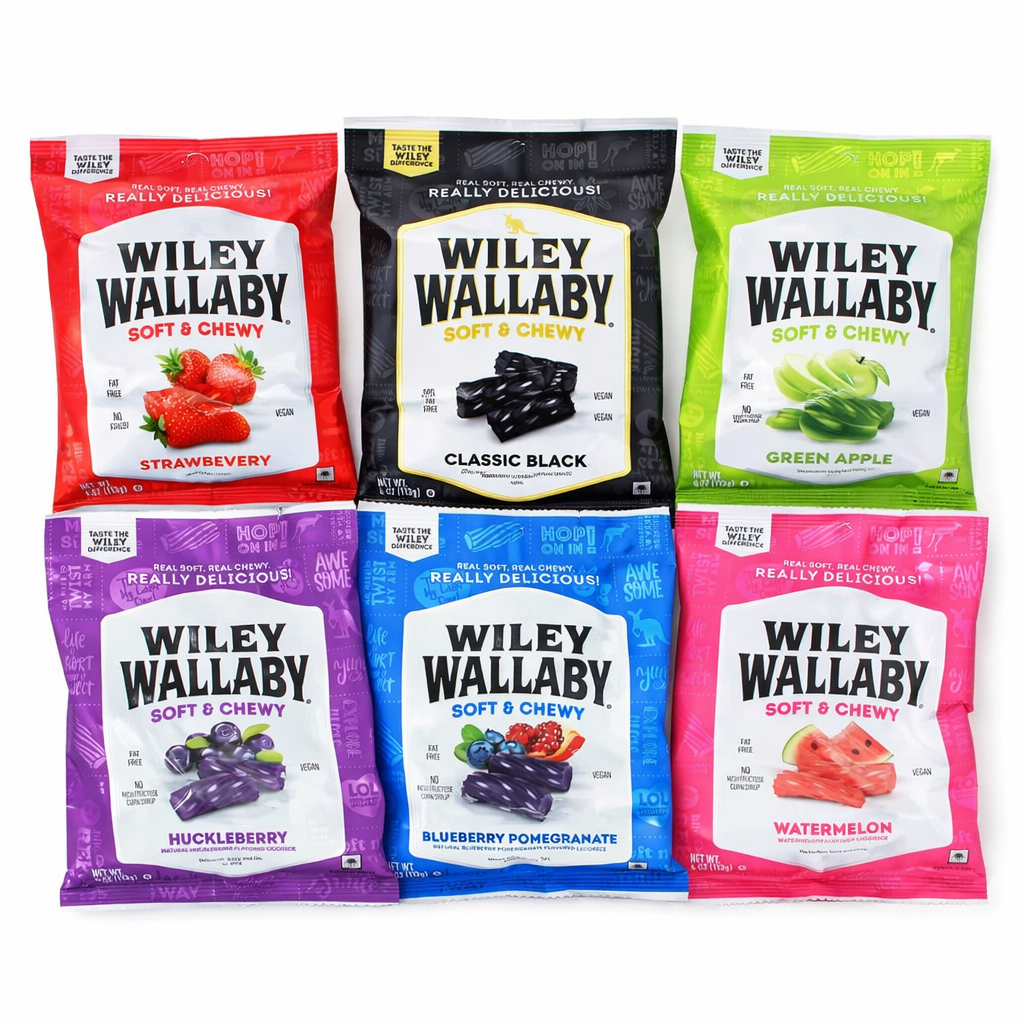 Classic Wiley Wallaby Black Licorice Delight™4 Oz