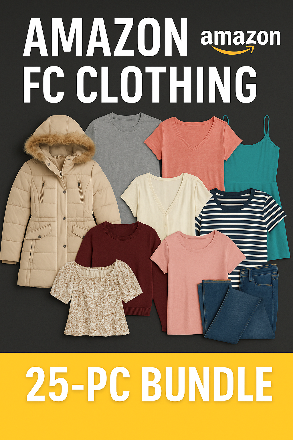 Amazon FC Discount Bundle | Assorted Apparel | 25 Pcs #BD-25