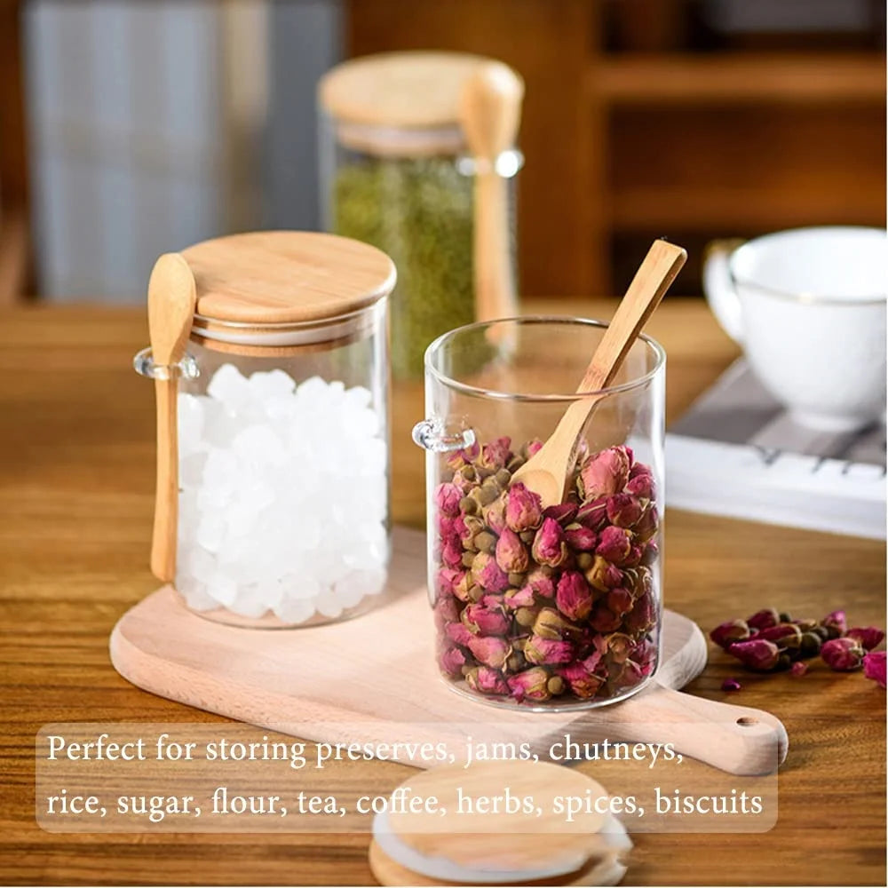 16oz Glass Meal Prep Jars with Lids — 4 Pack