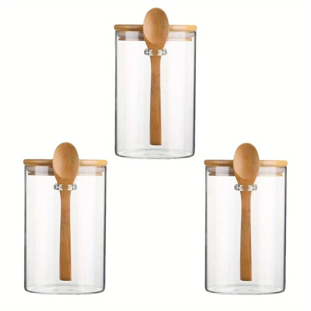 16oz Glass Meal Prep Jars with Lids — 4 Pack