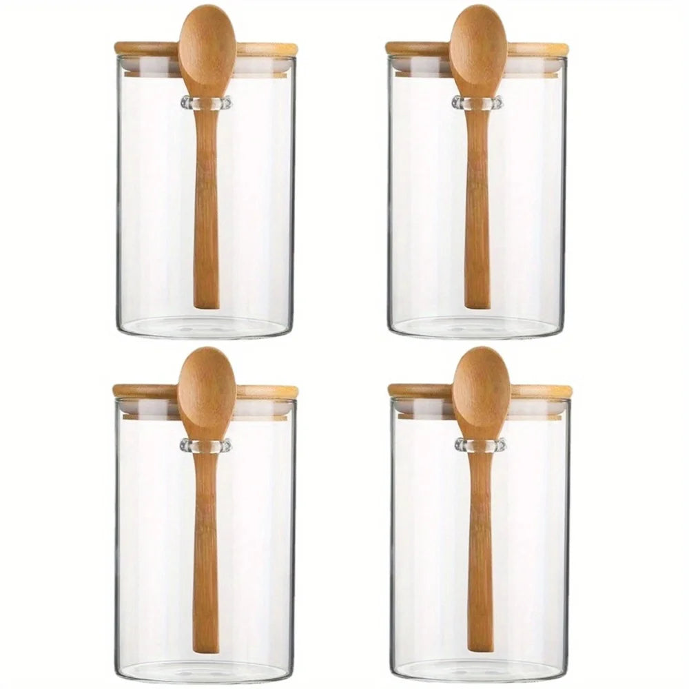 16oz Glass Meal Prep Jars with Lids — 4 Pack