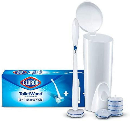 Clorox ToiletWand Disposable Toilet Cleaner Kit - Includes Wand, Caddy, 6 Refills - 12 Pc