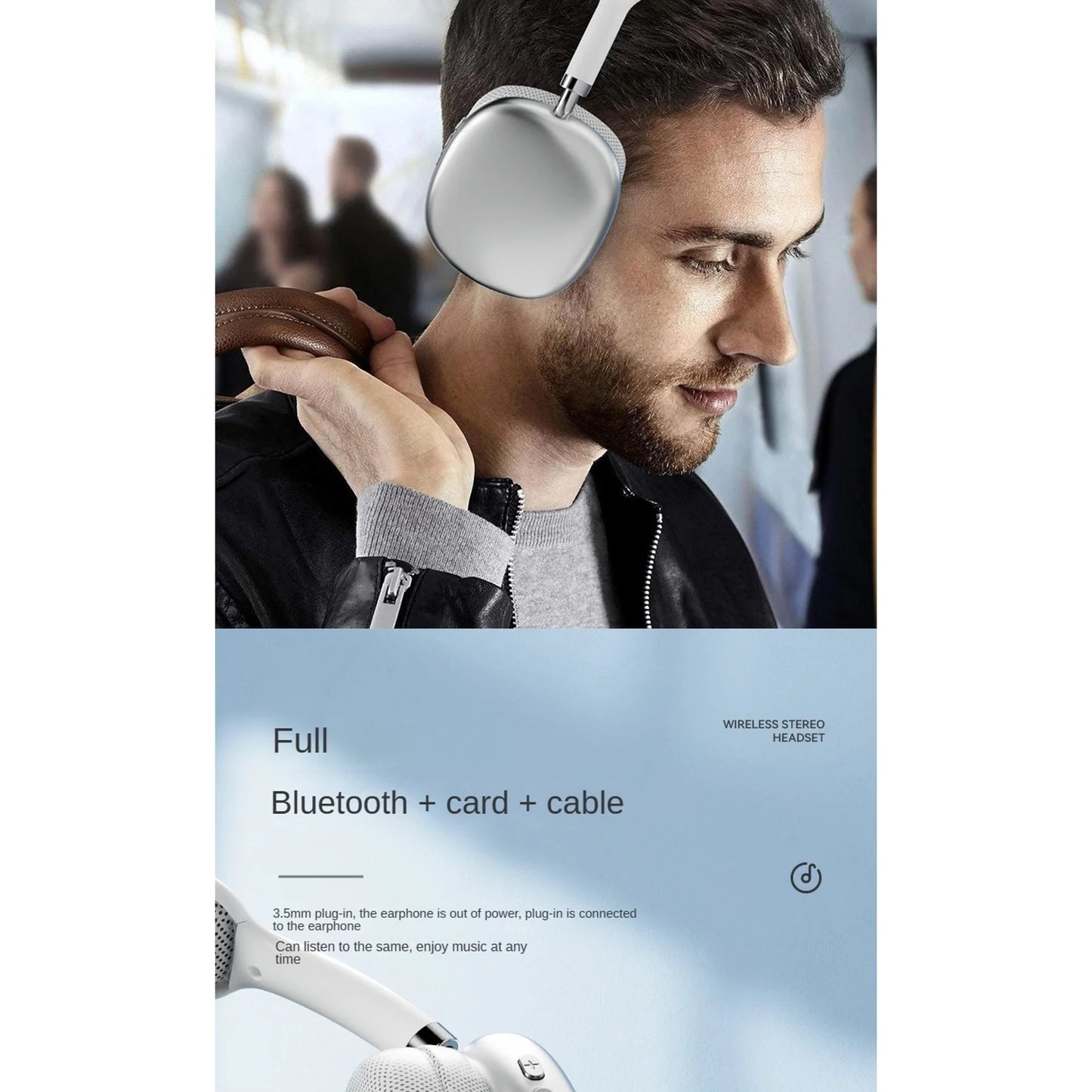P9 Pro Max Wireless Bluetooth Headphones with Active Noise Cancelling