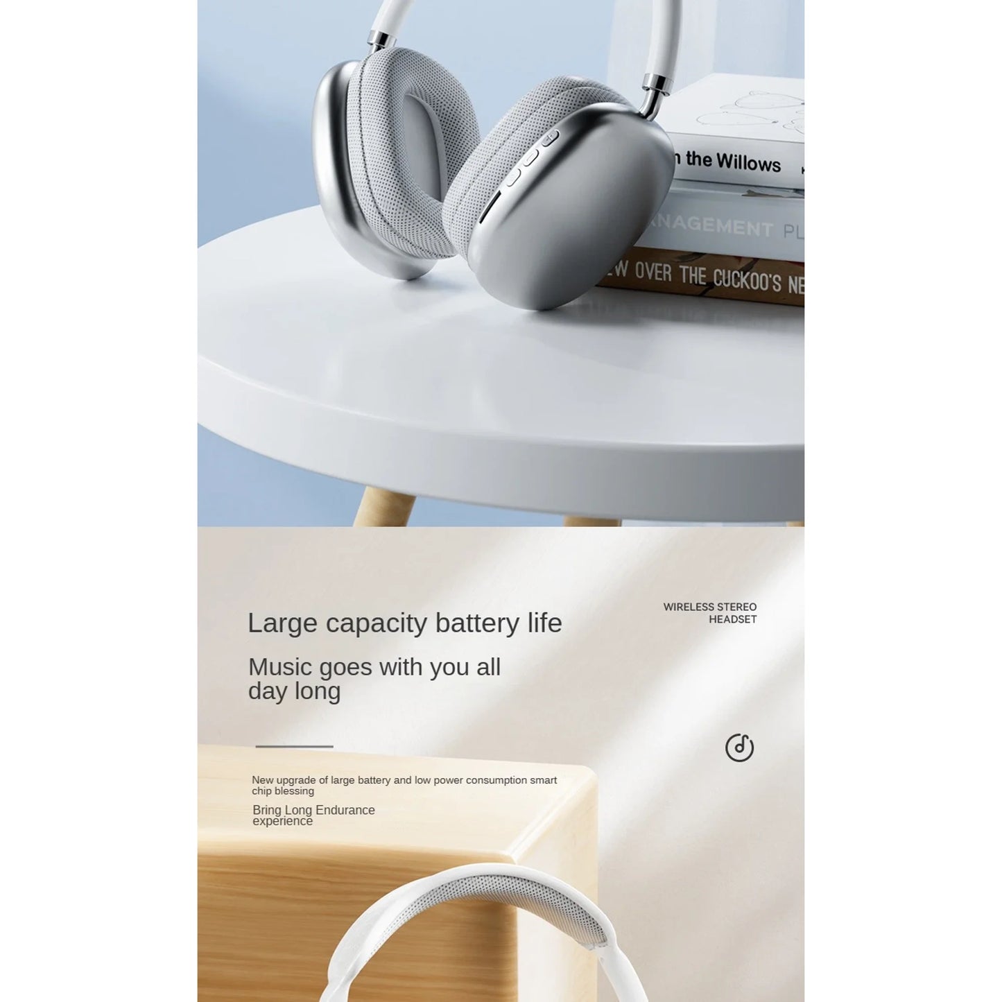 P9 Pro Max Wireless Bluetooth Headphones with Active Noise Cancelling