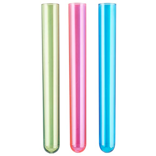Neon Plastic Test Tube Shots - Assorted Colors 3/4 oz Shooter - 100 Pack