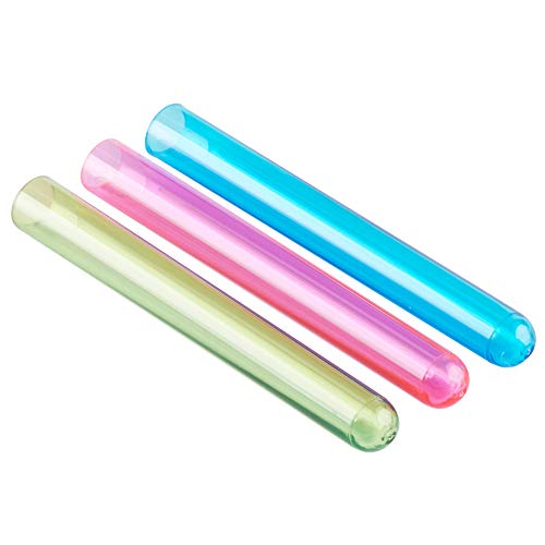 Neon Plastic Test Tube Shots - Assorted Colors 3/4 oz Shooter - 100 Pack