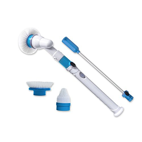 Hurricane Spin Scrubber - Cordless Rechargeable Power Scrubber with 3 Brush Heads